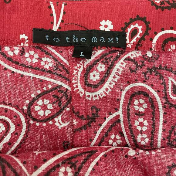 Vintage To The Max Bandana Tank Top Red White Paisley Y2K Western Streetwear USA - Picture 7 of 8